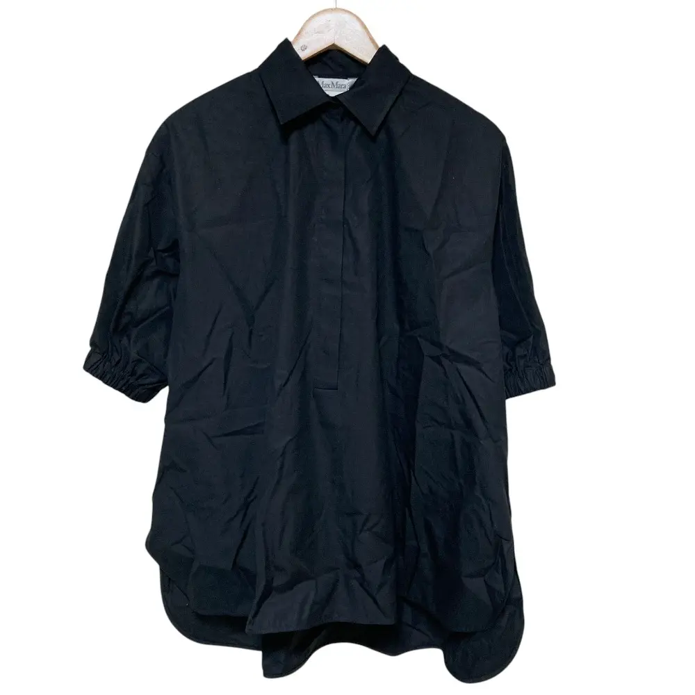 25SS Max Mara マックスマーラ プルオーバーシャツ ブラウス 40 ブラック
