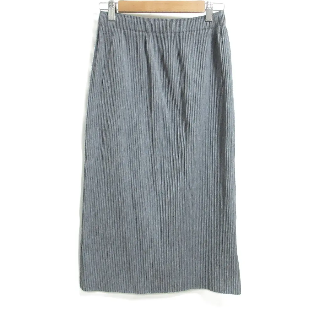 25SS ISSEY MIYAKE me イッセイミヤケ ミー MIX FINE KNIT PLEATS BOTTOM イージープリーツスカート MI52KG254 グレー