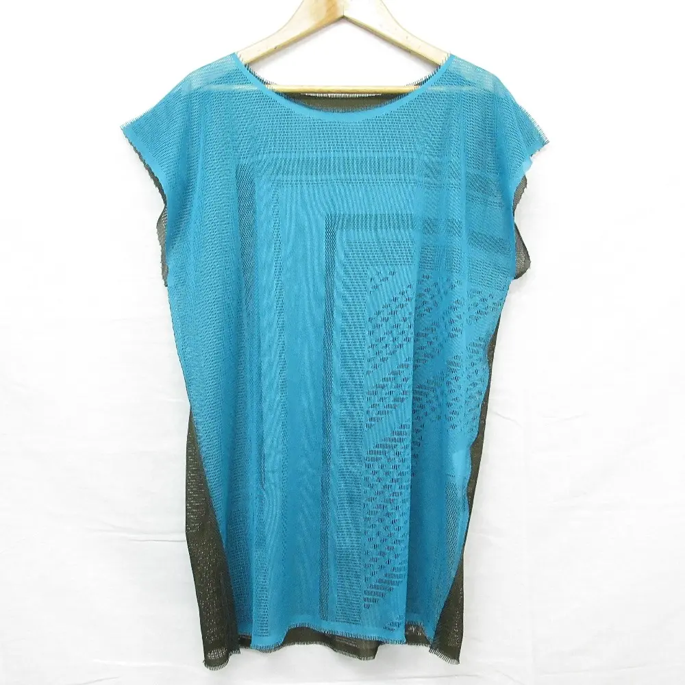 me ISSEY MIYAKE A.POC INSIED ミー イッセイミヤケ メッシュブラウス MI42KK531 グリーン ブラウン