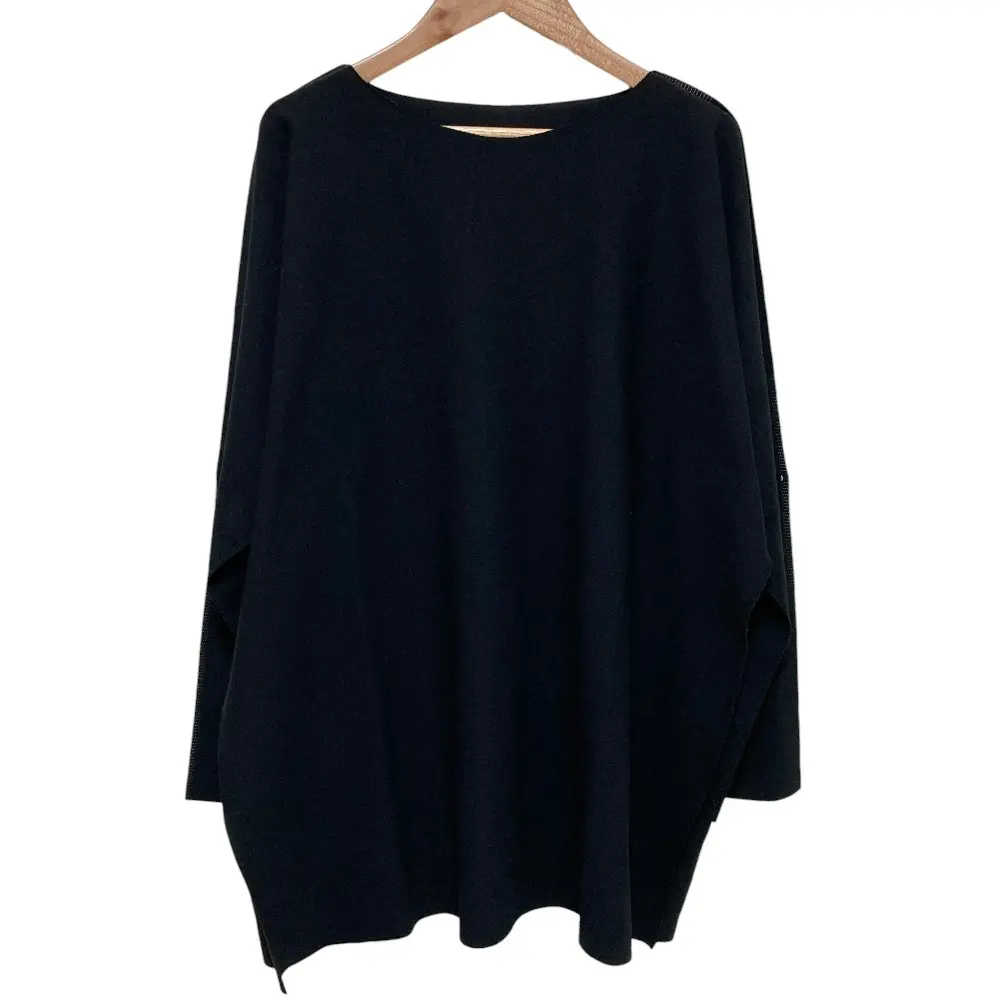 me ISSEY MIYAKE ミーイッセイミヤケ  A-POC INSIDE ワイドカットソー チュニック mi92kt281 ブラック