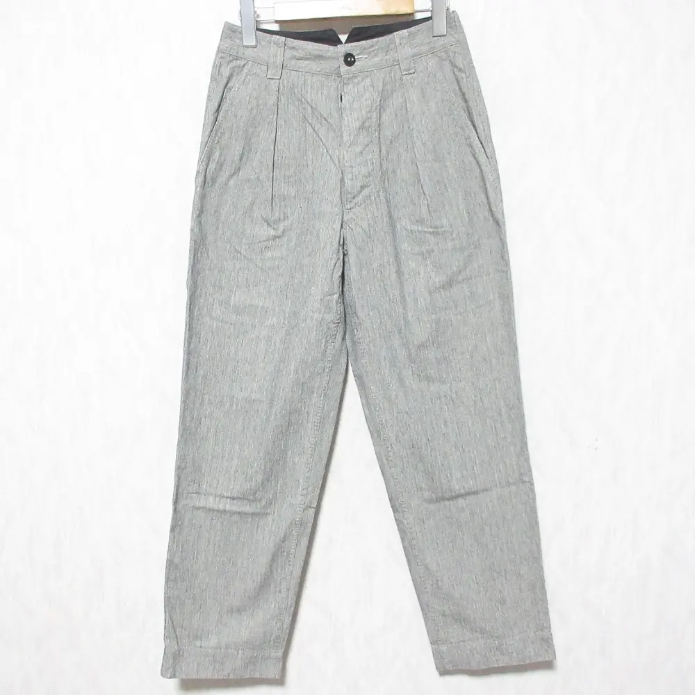 22SS MHL エムエイチエル マーガレットハウエル コットンリネンパンツ 595-2140500 サイズ1 グレー
