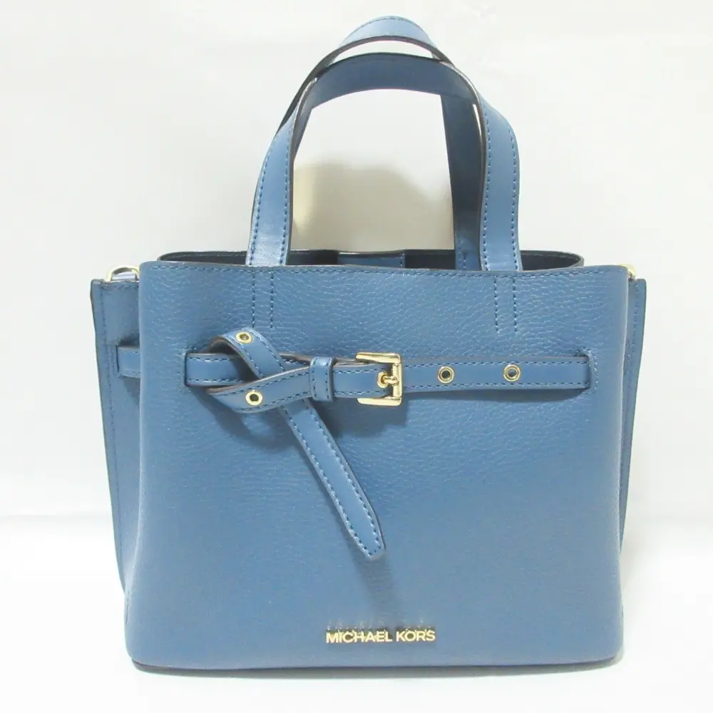 MICHAEL KORS マイケルコース EMILIA SM SATCHEL エミリア スモール サッチェル レザー 2WAY ハンドバッグ 35F0GU5S5T ブルー