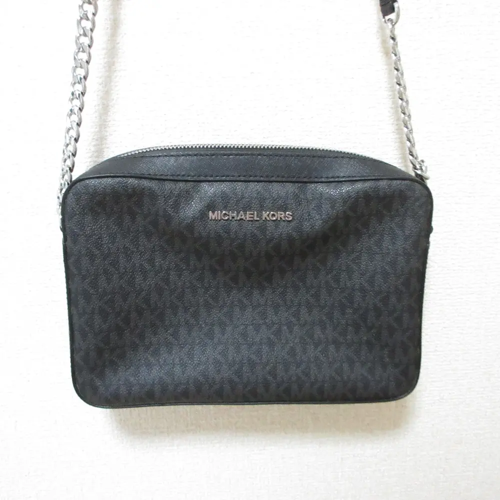 MICHAEL KORS マイケルコース JET SET EW クロスボディ ラージ MKシグネチャー チェーン ショルダーバッグ 35F8STTC3B ブラック