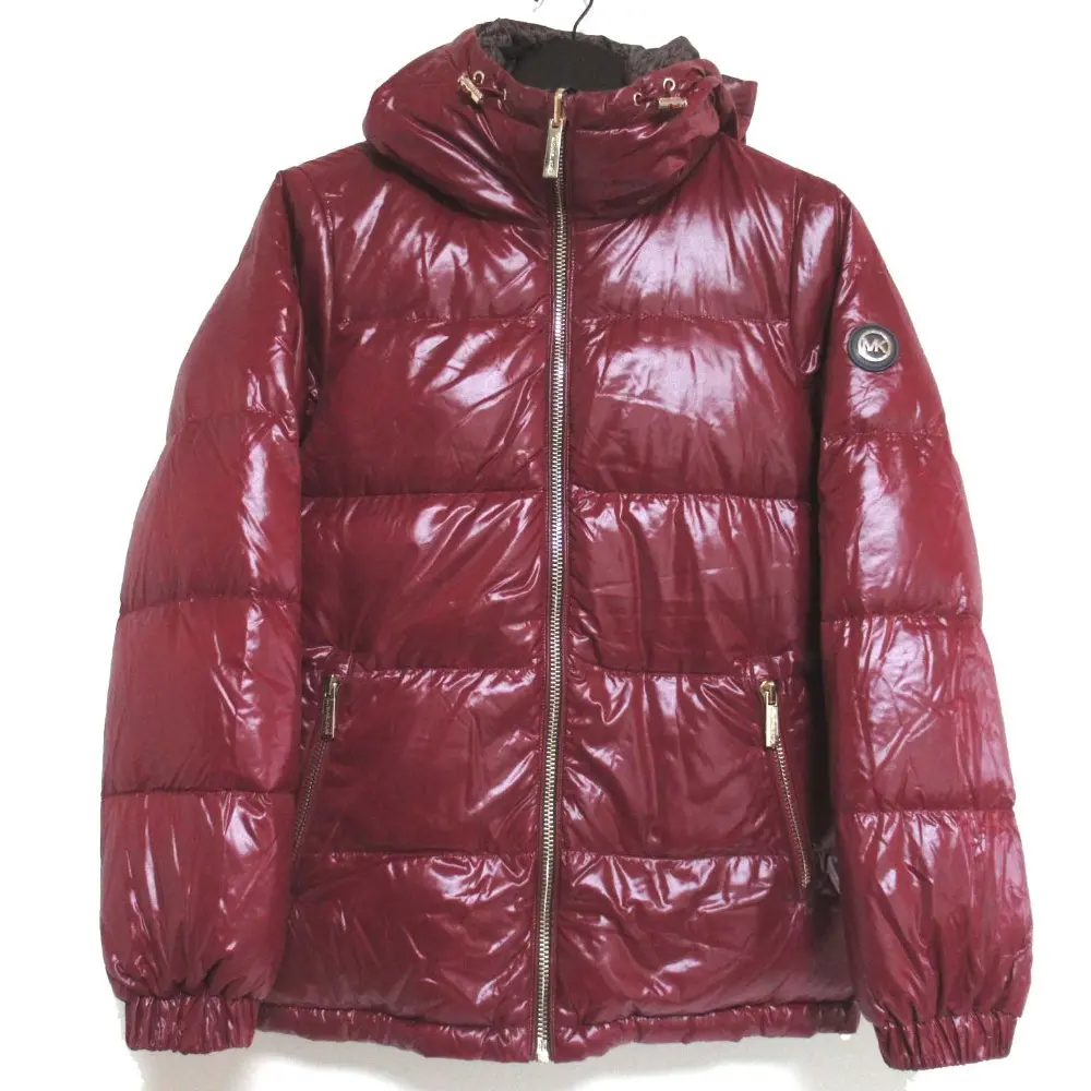 MICHAEL KORS マイケルコース リバーシブル ジップアップ フーディー ダウンジャケット XSサイズ ボルドー×ブラウンの買取実績【2024年11月買取】