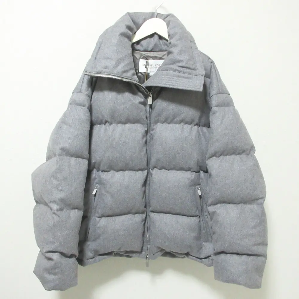 21AW MICHAEL KORS マイケルコース コレクション ウール カシミヤブレンド オーバーサイズ ダウンジャケット S グレー