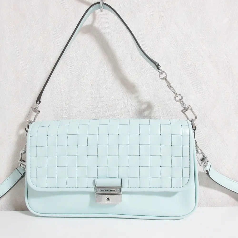 MICHAEL KORS マイケルコース Bradshaw メッシュレザー ショルダーバッグ 30S1S2BL1T ライトブルー