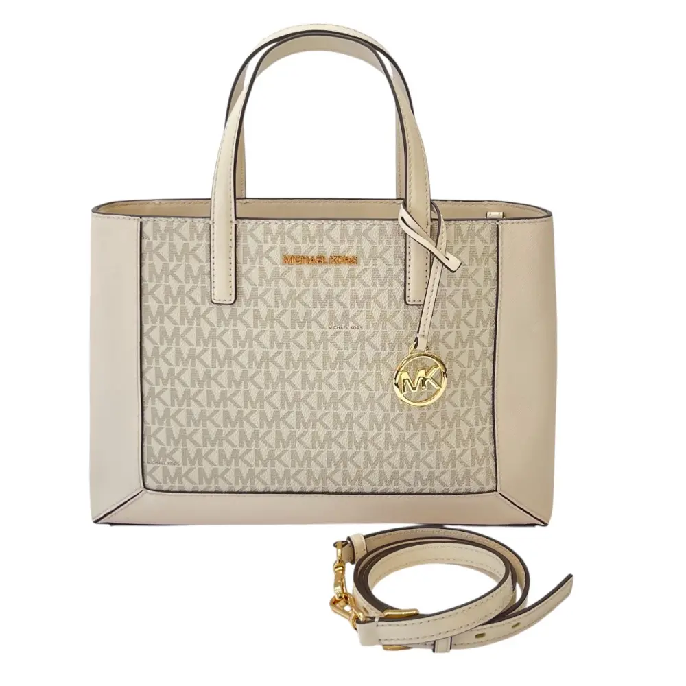 MICHAEL KORS マイケルコース SALLIE サッチェル ミディアム MKシグネチャー 2way ハンドバッグ 30F4G7XS2B オフホワイト