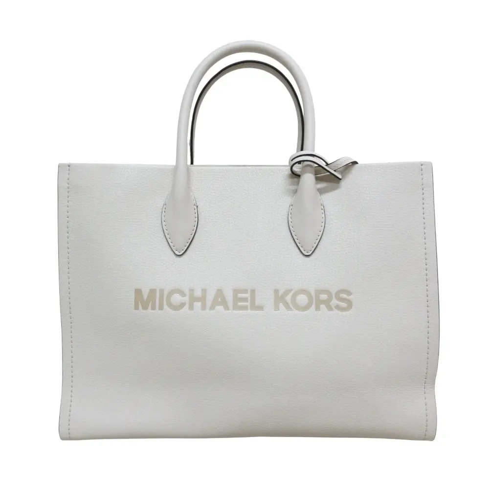 MICHAEL KORS マイケルコース MIRELLA LT CREAM 2WAY レザー トートバッグ ショルダーバッグ オフホワイト