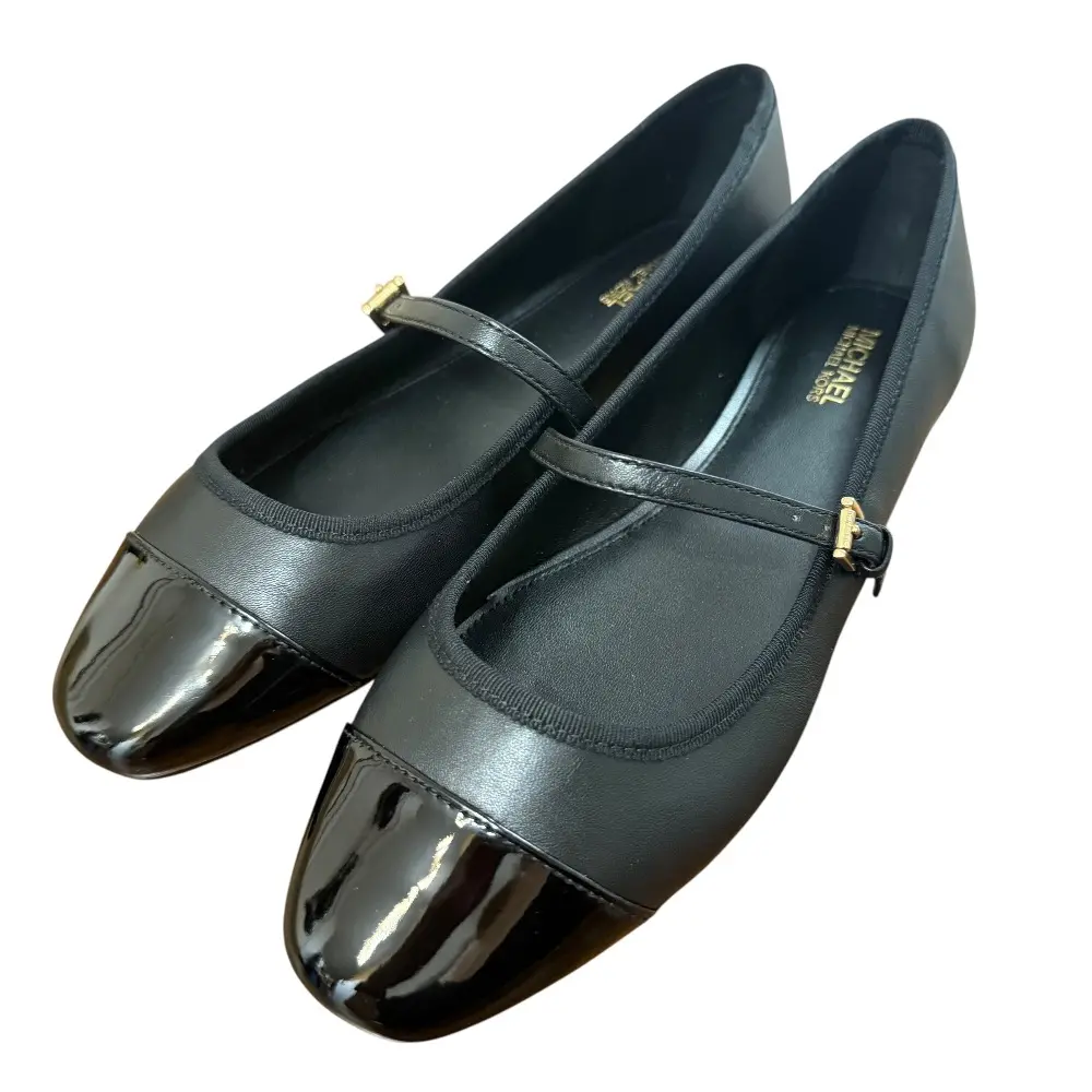 MICHAEL KORS マイケルコース Mae Flex バレエ メリージェーン フラットパンプス サイズ7.5 約24.5cm ブラック