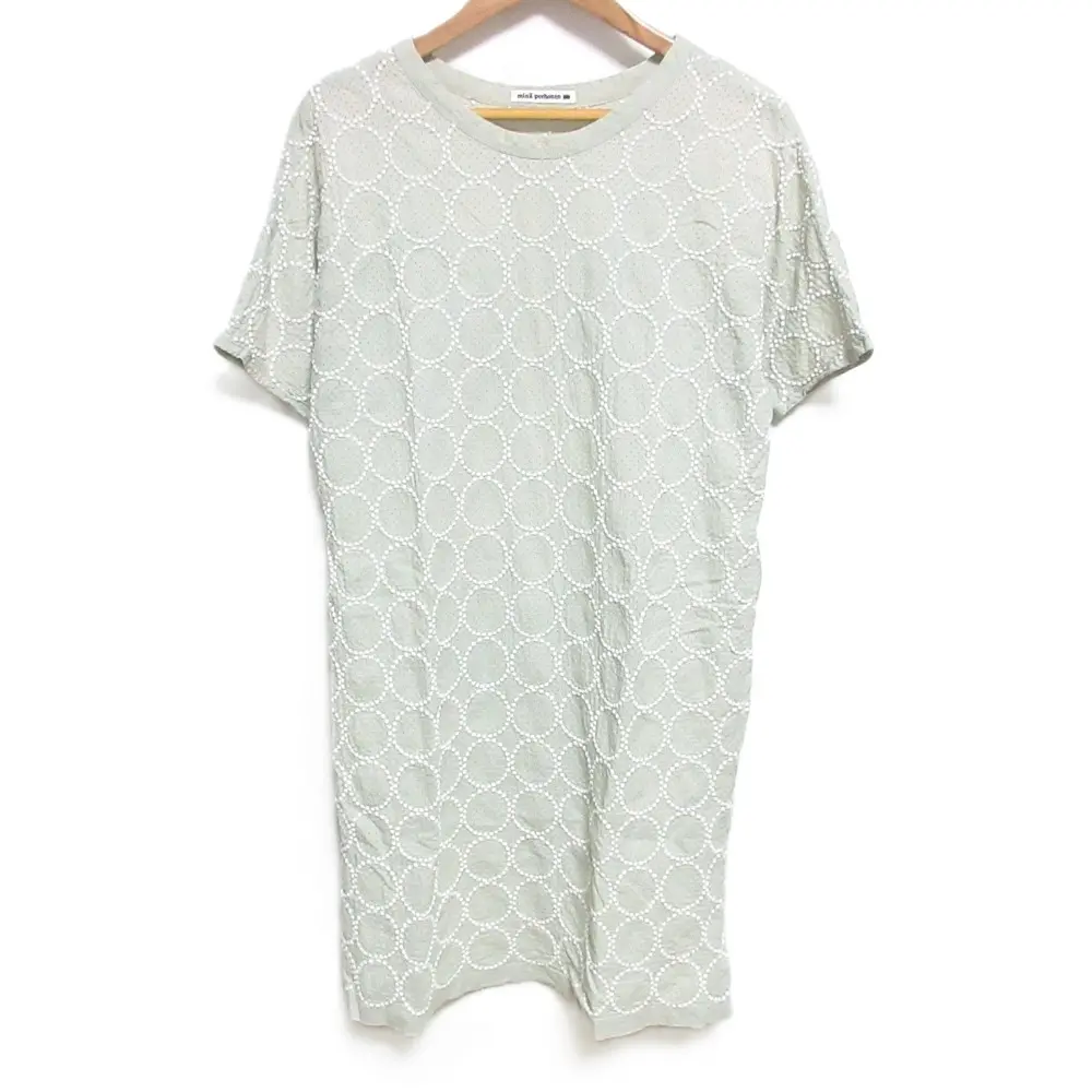 mina perhonen ミナペルホネン tambourine タンバリン ひざ丈 半袖 ワンピース ss3099 36 グレー系