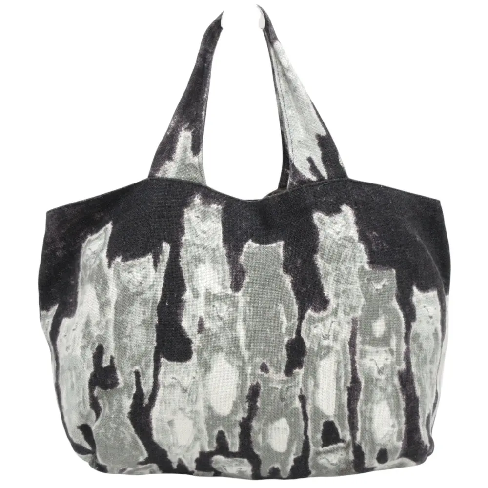 mina perhonen ミナペルホネン alive リネン100％ ハンドバッグ パニーニバッグ ts9481 ブラウン系