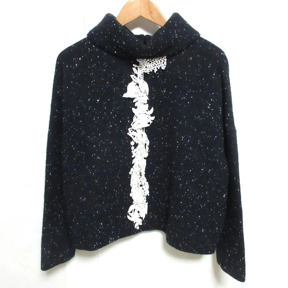 mina perhonen ミナペルホネン forest parade カシミヤ プルオーバー ニット セーター ZA1174 40 ネイビー