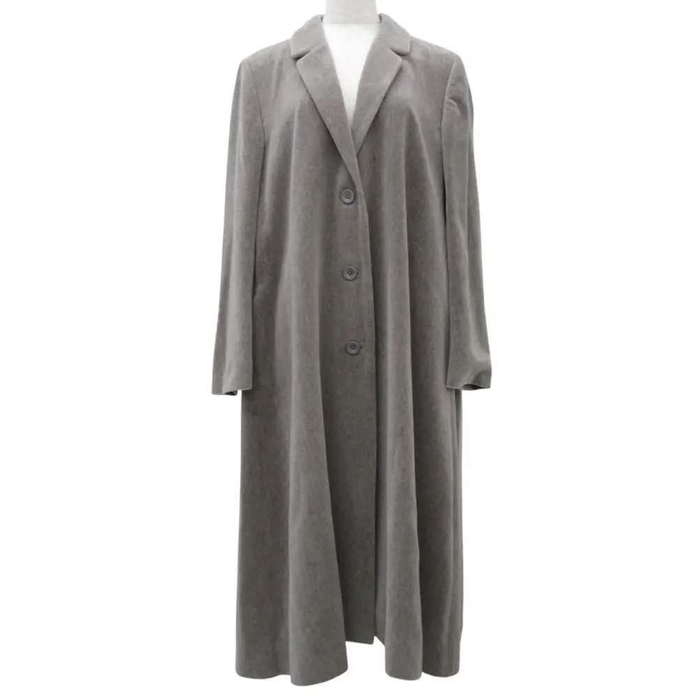 mina perhonen ミナペルホネン shadow mist シルク×カシミヤ ロングコート チェスターコート va6547 サイズ40 グレー