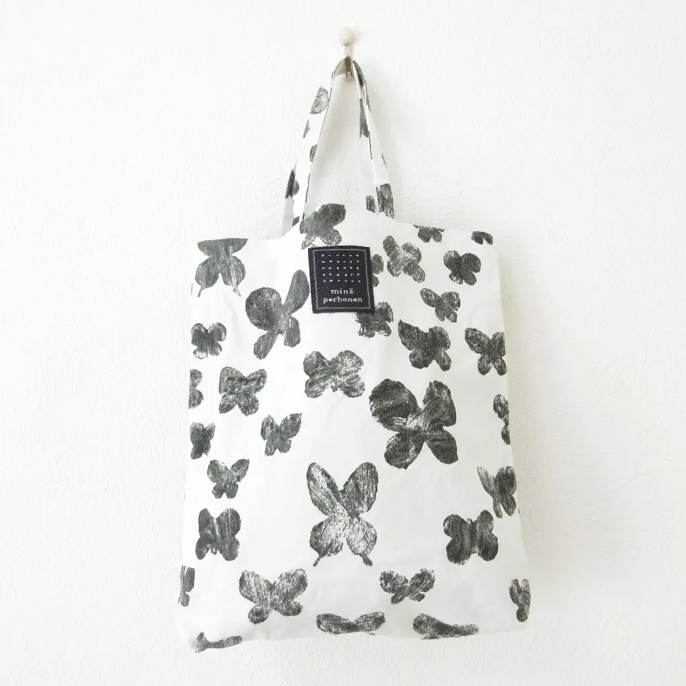 mina perhonen ミナペルホネン toast bag トーストバッグ memoria メモリア ちょうちょ トートバッグ xs9449 ホワイト系