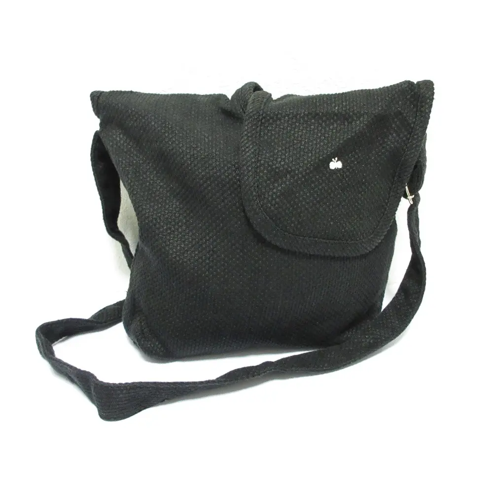 mina perhonen ミナペルホネン propeller bag プロペラバッグ sowing ソーイング 蝶刺繍 リネン ショルダーバッグ qs9398 ブラック