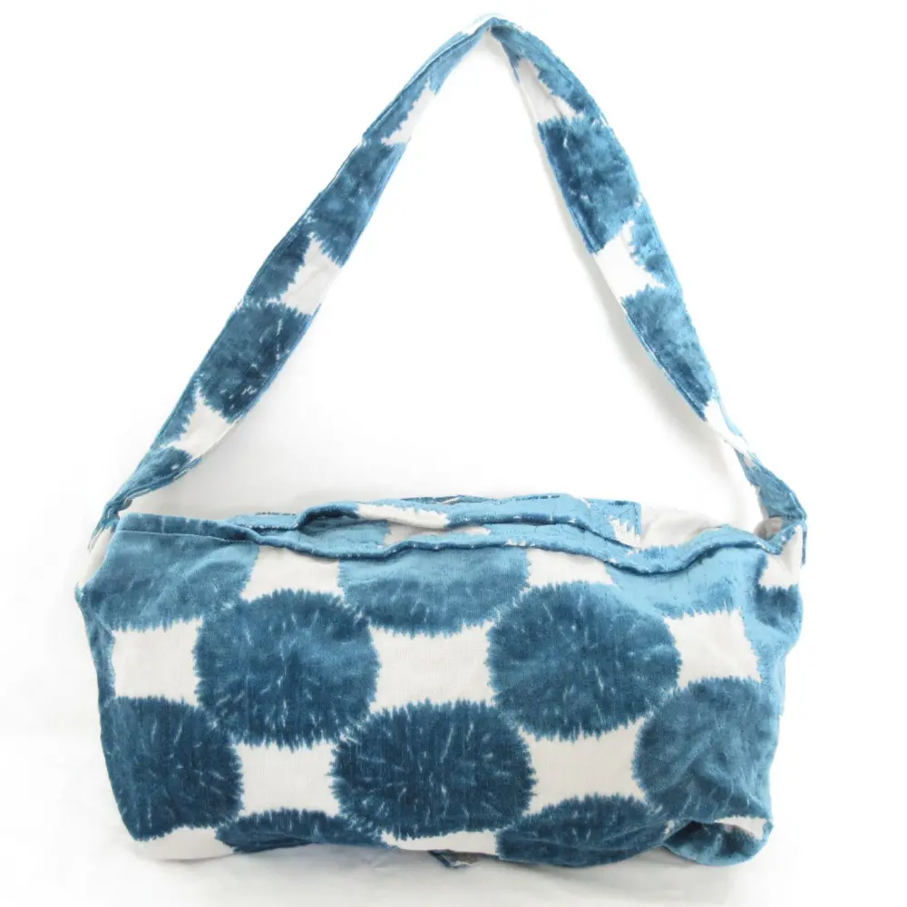 mina perhonen ミナペルホネン sand flower リネン ショルダーバッグ vs9882 ブルー