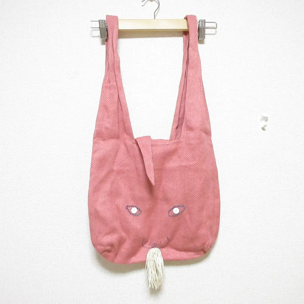 mina perhonen ミナペルホネン リネン100％ usa bag ウサバッグ トートバッグ qs9366 ピンク