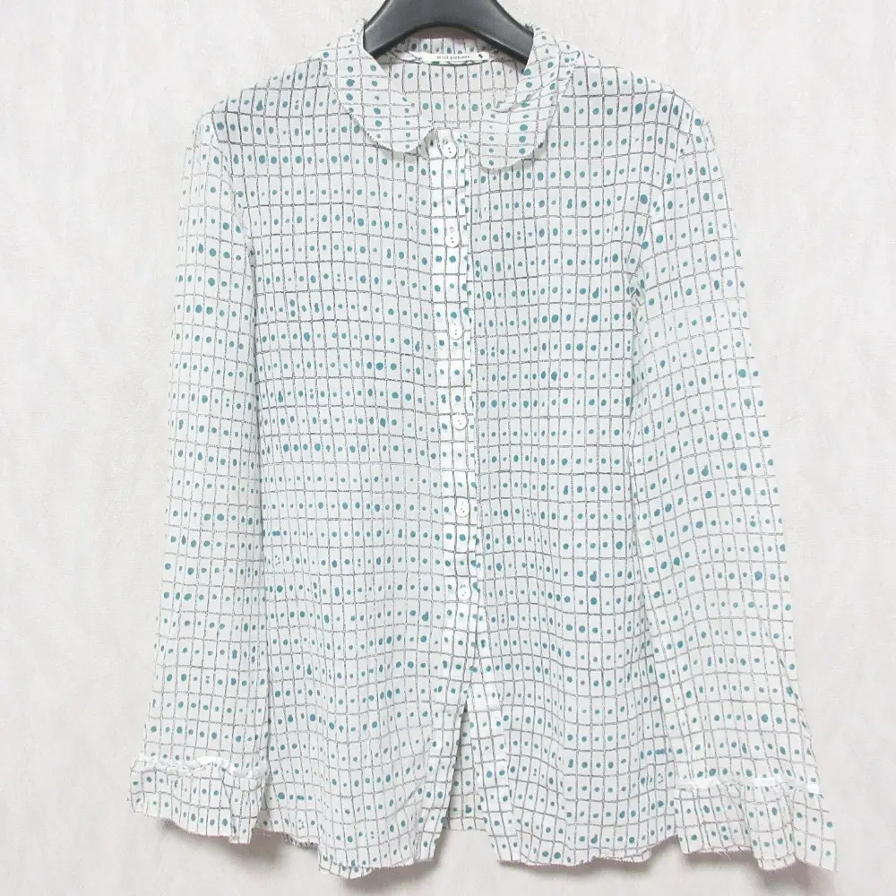 mina perhonen ミナペルホネン rain sample レインサンプル 長袖 シアー ブラウス シャツ Ls1262 1 ホワイト