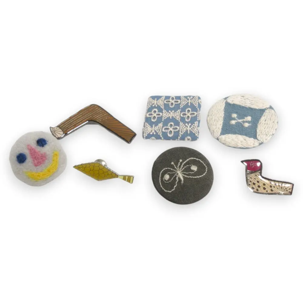 mina perhonen ミナペルホネン サンキューベリーバッジ ピンバッジ ブローチ アクセサリー 7点 おまとめ マルチカラー