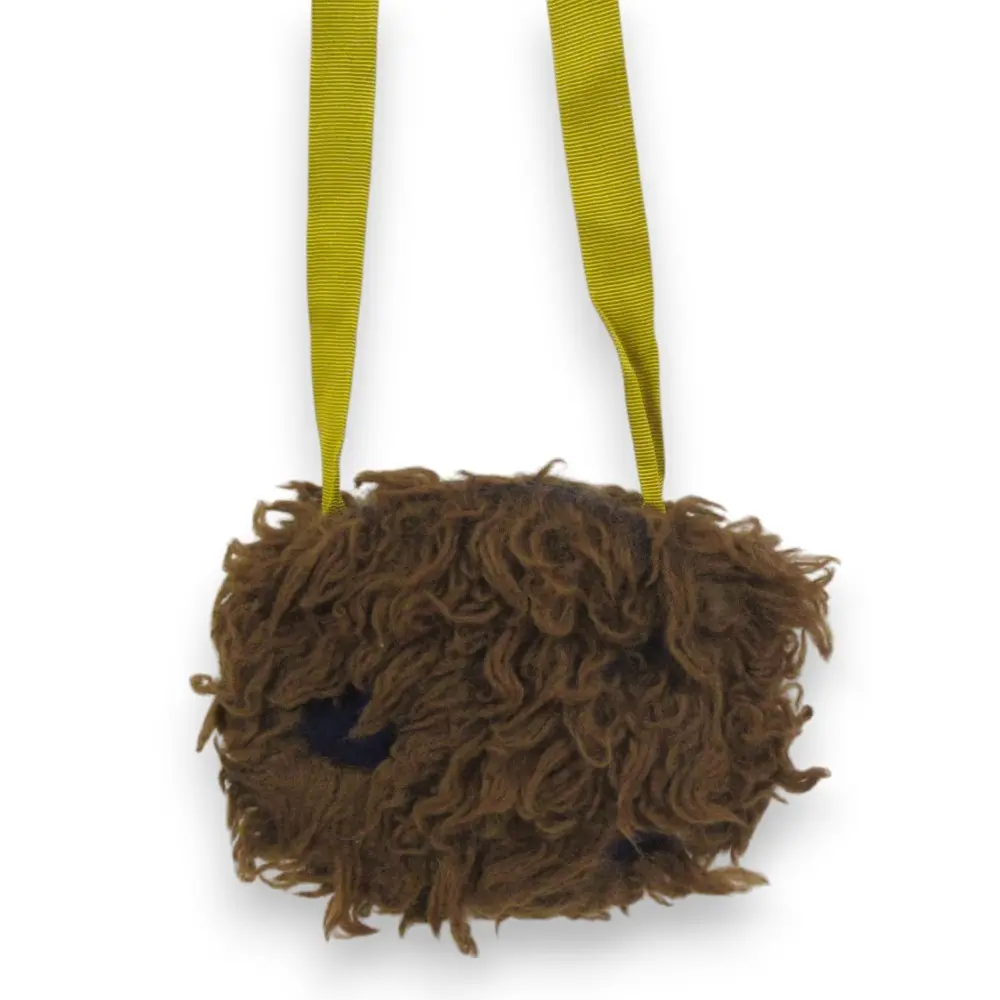 mina perhonen ミナペルホネン moorii モーリー ウール ショルダーバッグ va7744p ブラウン×イエロー×ネイビー