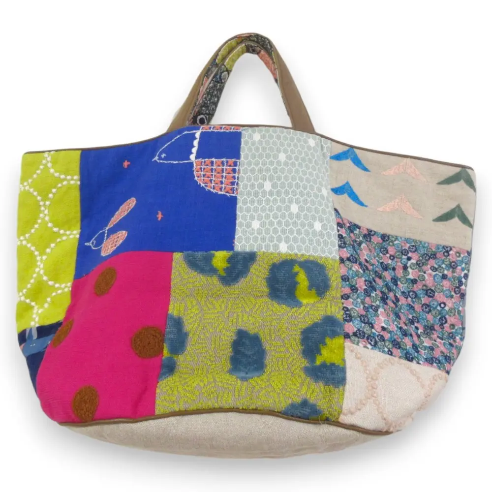 mina perhonen ミナペルホネン basket bag  piece bag コットン×シルク×リネン×ウール ピースバッグ トートバッグ pi0034 マルチ