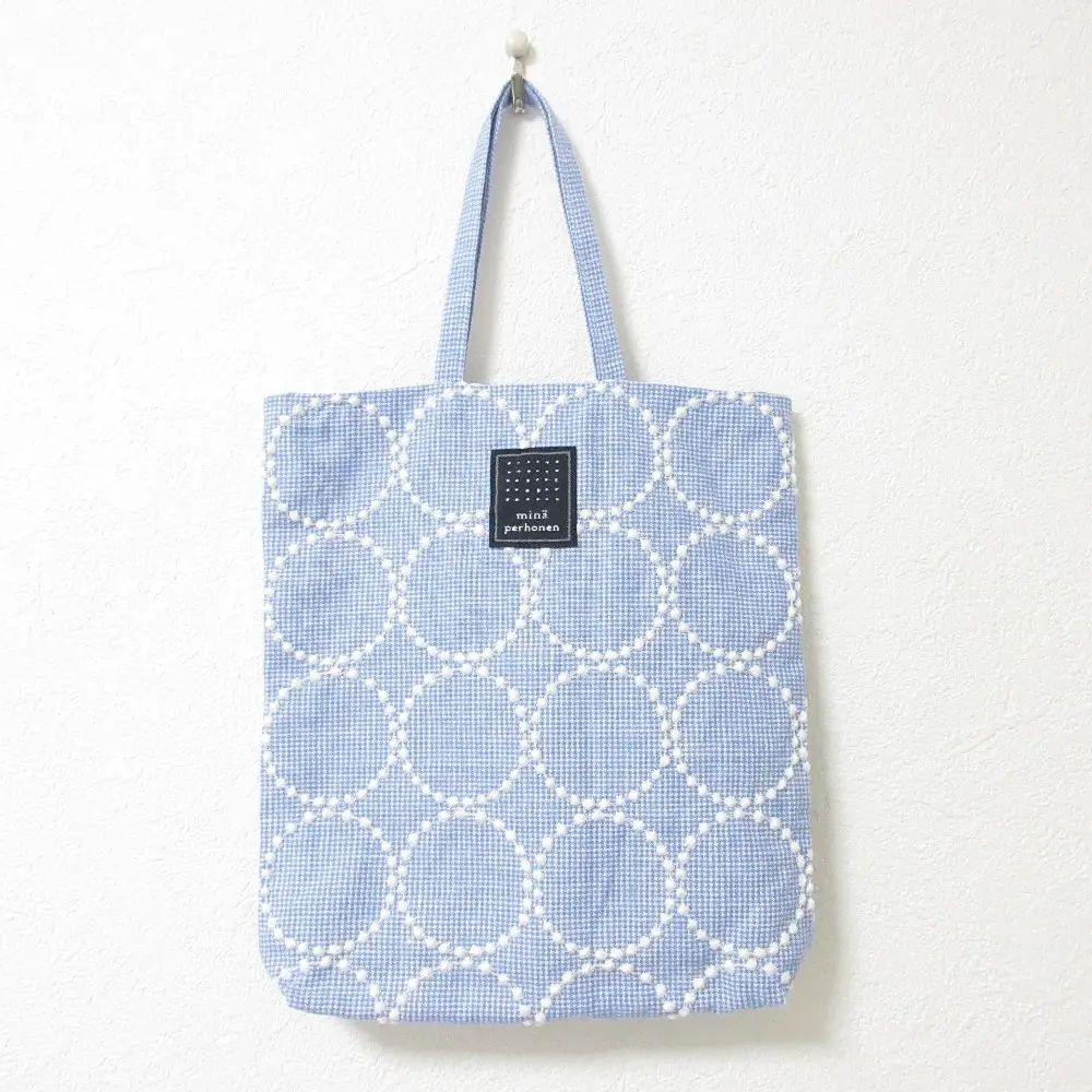 23SS mina perhonen ミナペルホネン tambourine toast bag タンバリン トーストバッグ ミニ トートバッグ abs9601 ライトブルー