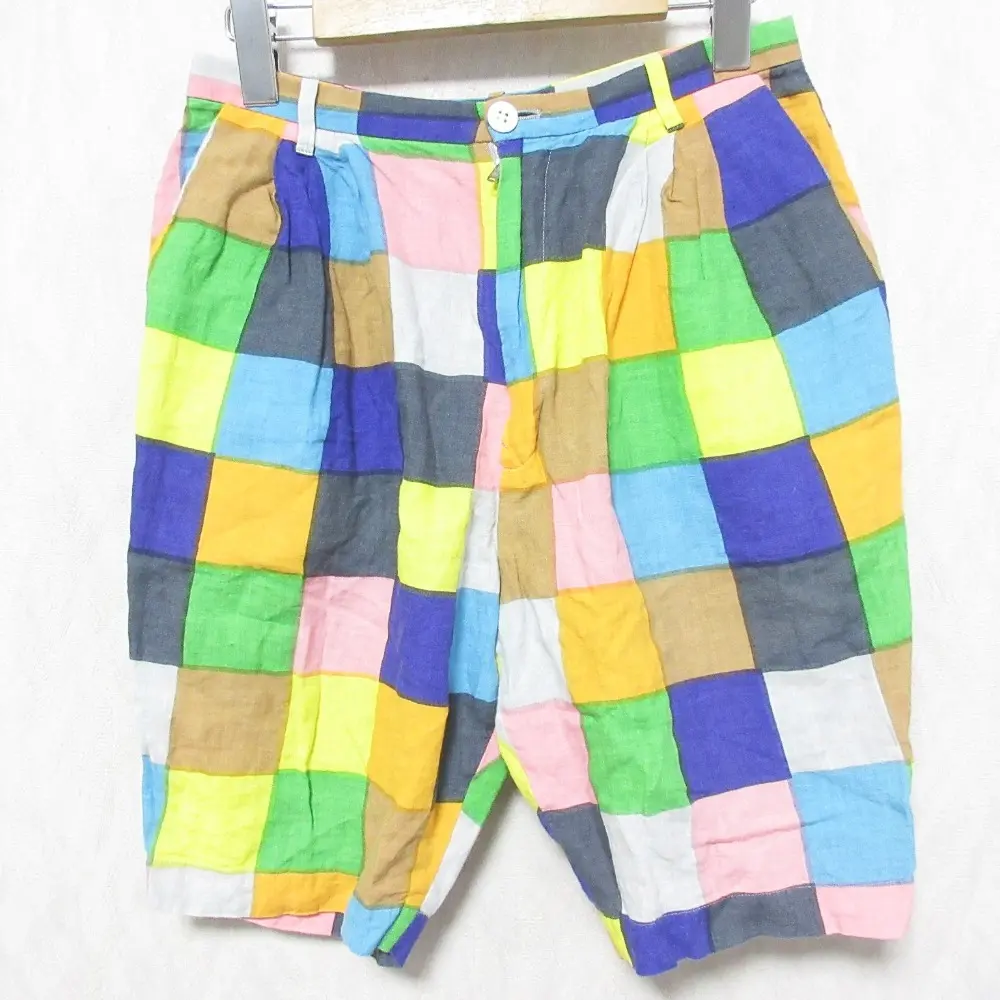 mina perhonen ミナペルホネン jelly リネン100％ コクーン ショートパンツ ハーフパンツ ss4288 36 マルチカラー