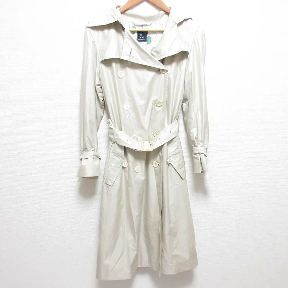 mina perhonen ミナペルホネン macaroon スプリングコート トレンチコート ライトベージュ