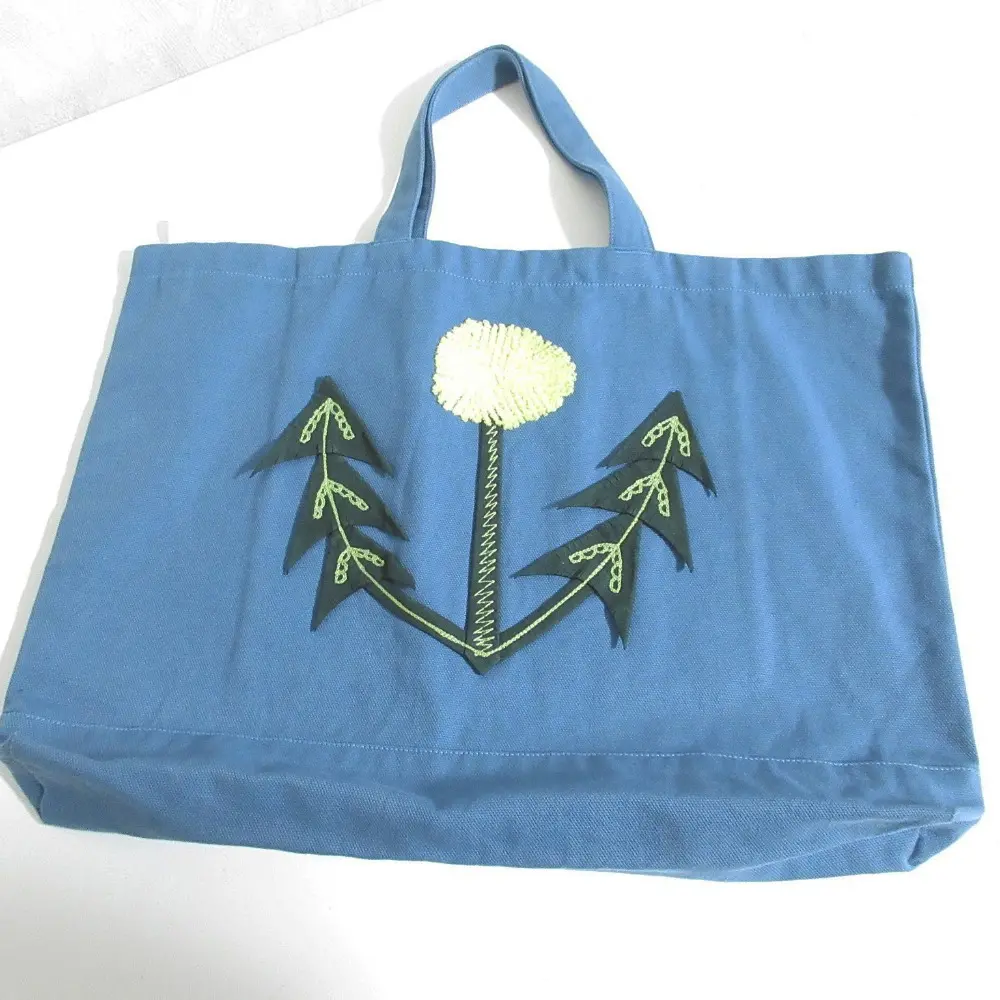 mina perhonen ミナペルホネン tanpopo キャンバス トートバッグ ws7764p ブルー
