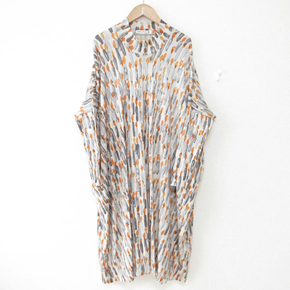 mina perhonen ミナペルホネン candle キャンドル柄 ウール ロングワンピース 40 マルチカラー