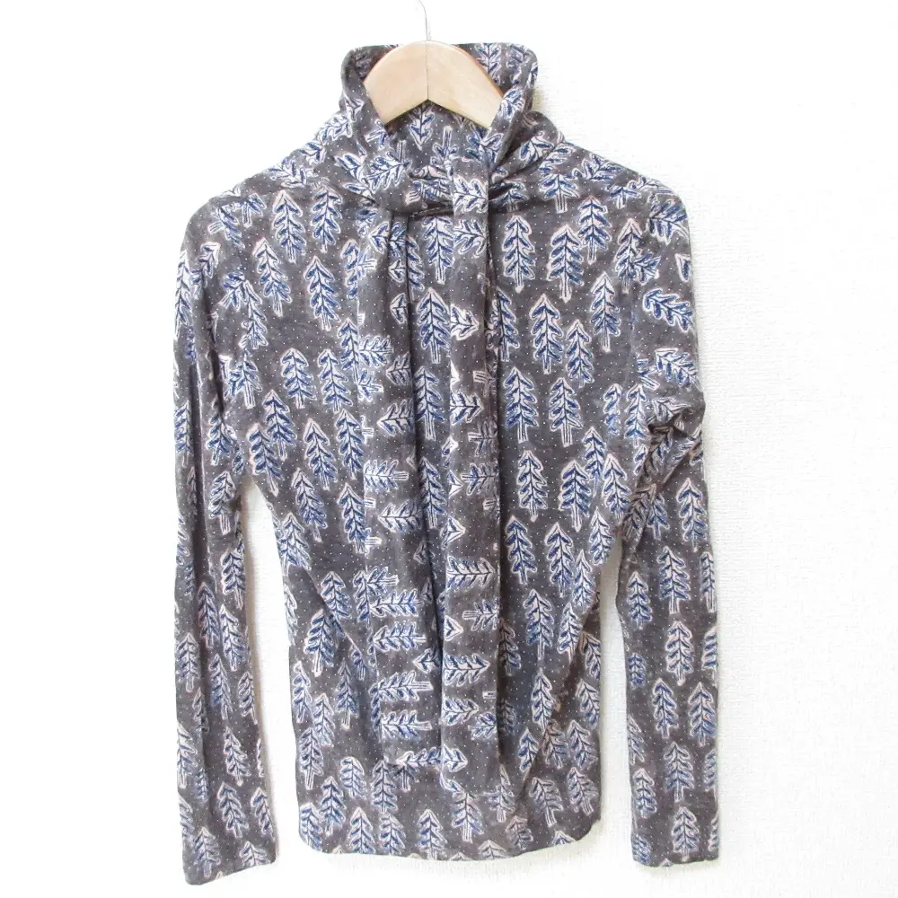 mina perhonen ミナペルホネン snow candle アンゴラ 長袖 ニットカットソー 38 グレー