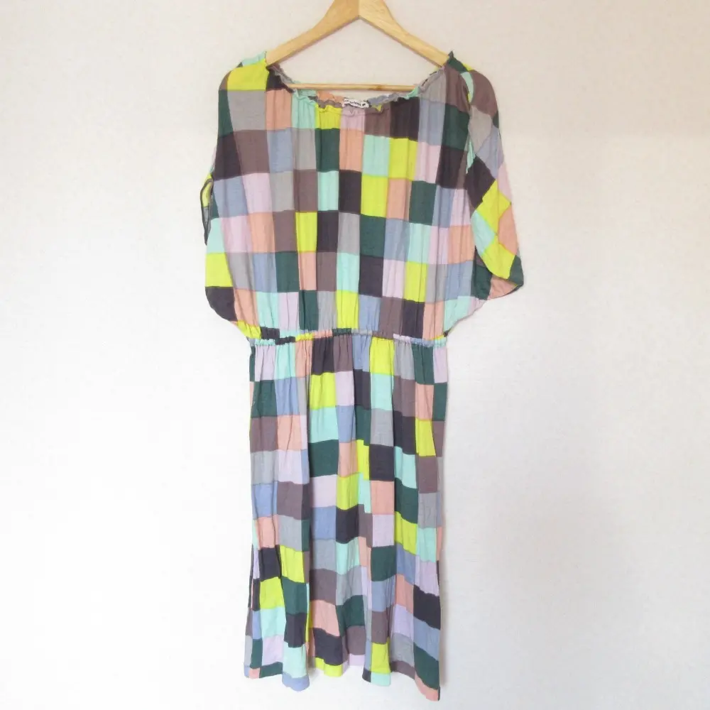 mina perhonen ミナペルホネン jelly ハーフスリーブ カットソーワンピース 36 マルチカラー