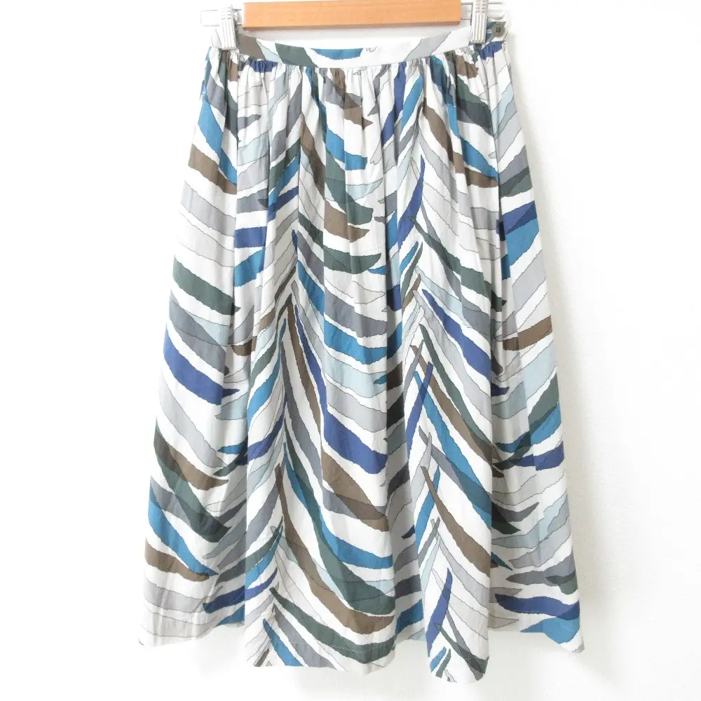 mina perhonen ミナペルホネンランドリー carnival tree カーニバルツリー ロング ミモレ丈 フレアスカート 36 マルチカラー