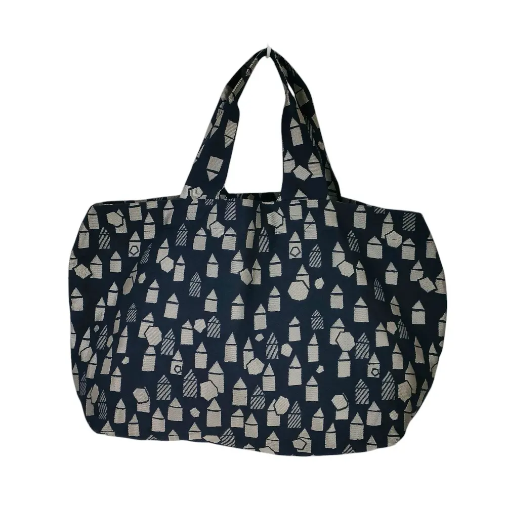 mina perhonen ミナペルホネン snow パニーニバッグ カシミヤ×シルクブレンド トートバッグ ネイビー×シルバー