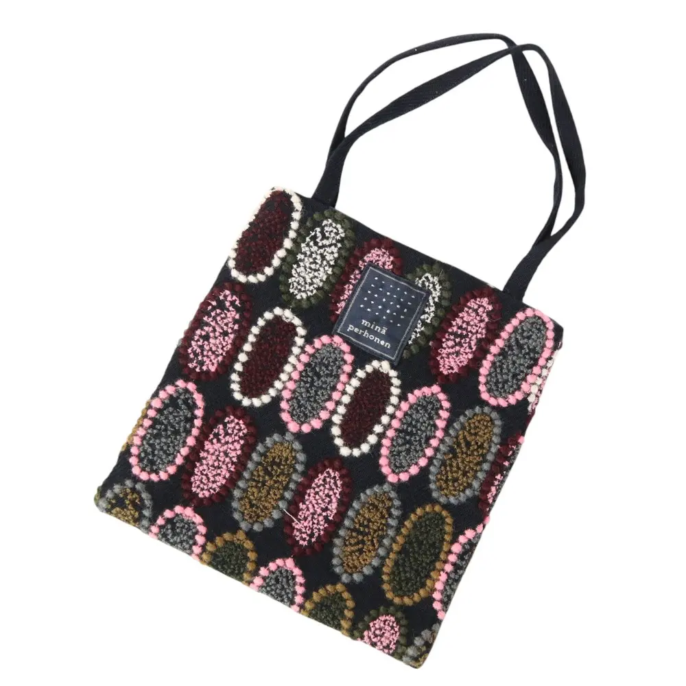 mina perhonen ミナペルホネン tarte タルト ミニバッグ トートバッグ ネイビー