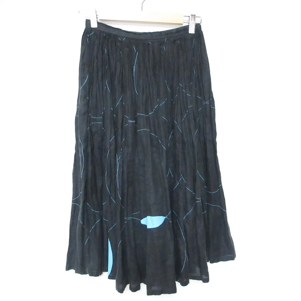 mina perhonen ミナペルホネン big circle ロング フレア プリーツスカート ブラック