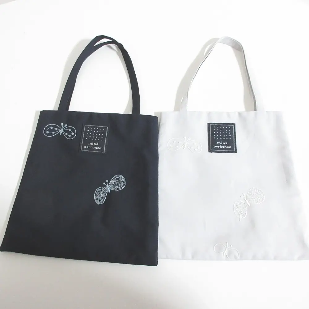 mina perhonen ミナペルホネン choucho ちょうちょ ミニバッグ ハンドバッグ 2点セット ダークネイビー ライトグレー