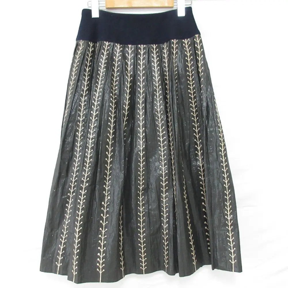 mina perhonen ミナペルホネン forest プリーツフレアスカート グレー