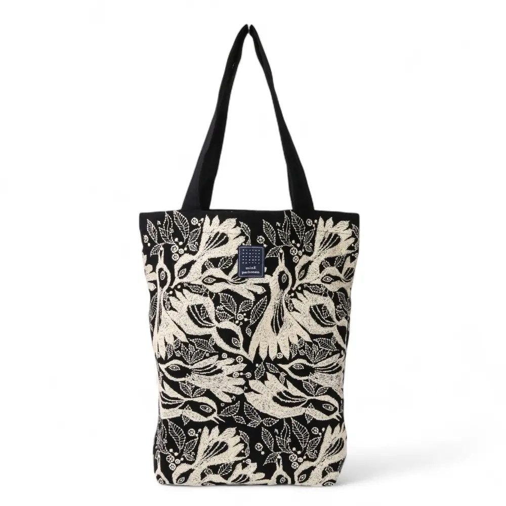 mina perhonen ミナペルホネン carnival カーニバル 刺繍 トートバッグ ブラック
