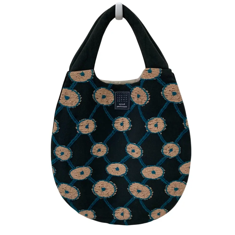 mina perhonen ミナペルホネン copains コパン エッグバッグ ハンドバッグ ws9183 ネイビー