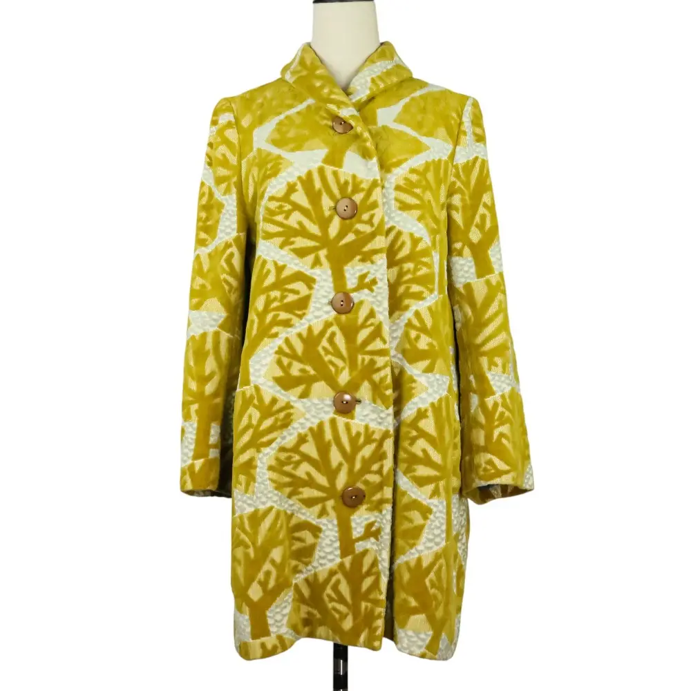 mina perhonen ミナペルホネン fogland パイル ジャガード コート La6150 36 イエロー