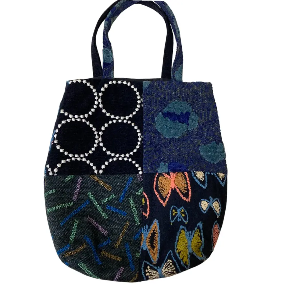 mina perhonen ミナペルホネン ランチトート バッグ パッチワーク ダークミックス マルチカラー