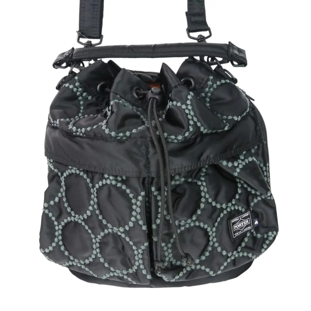 mina perhonen ミナペルホネン ポーター別注 tambourine タンバリン 2WAY TOOL BAG ショルダーバッグ EV1562 ブラック