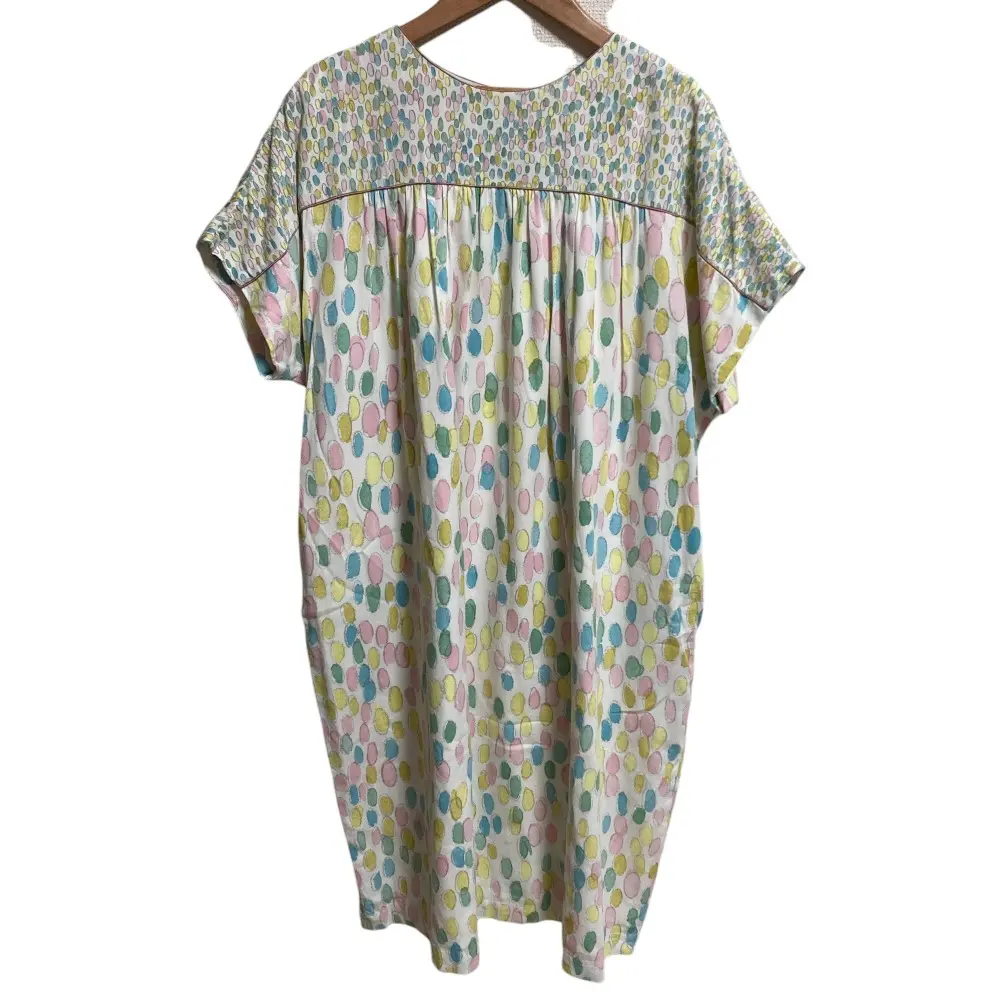 mina perhonen ミナペルホネン ランドリー jelly beans ギャザーワンピース id3062 サイズ40 マルチカラー