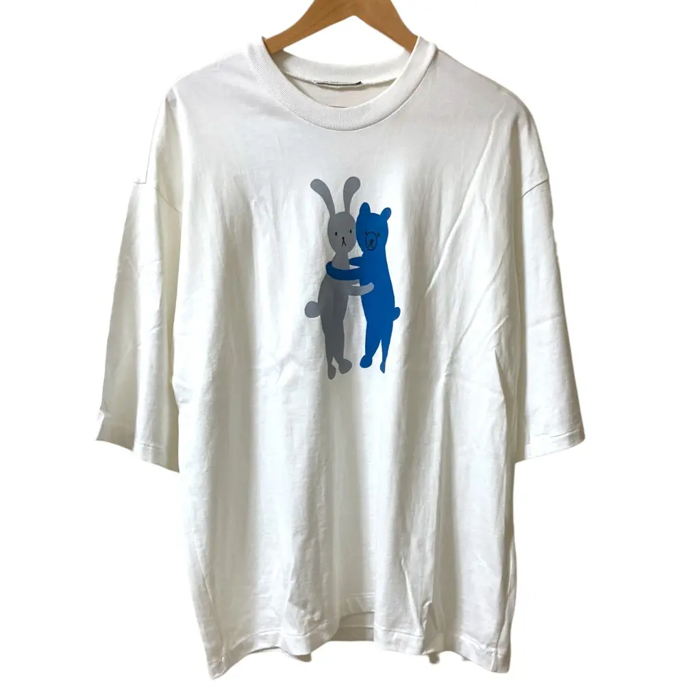 25SS mina perhonen ミナペルホネン calin シーアイランドコットン ハーフスリーブカットソー ads8967 XLサイズ ホワイト