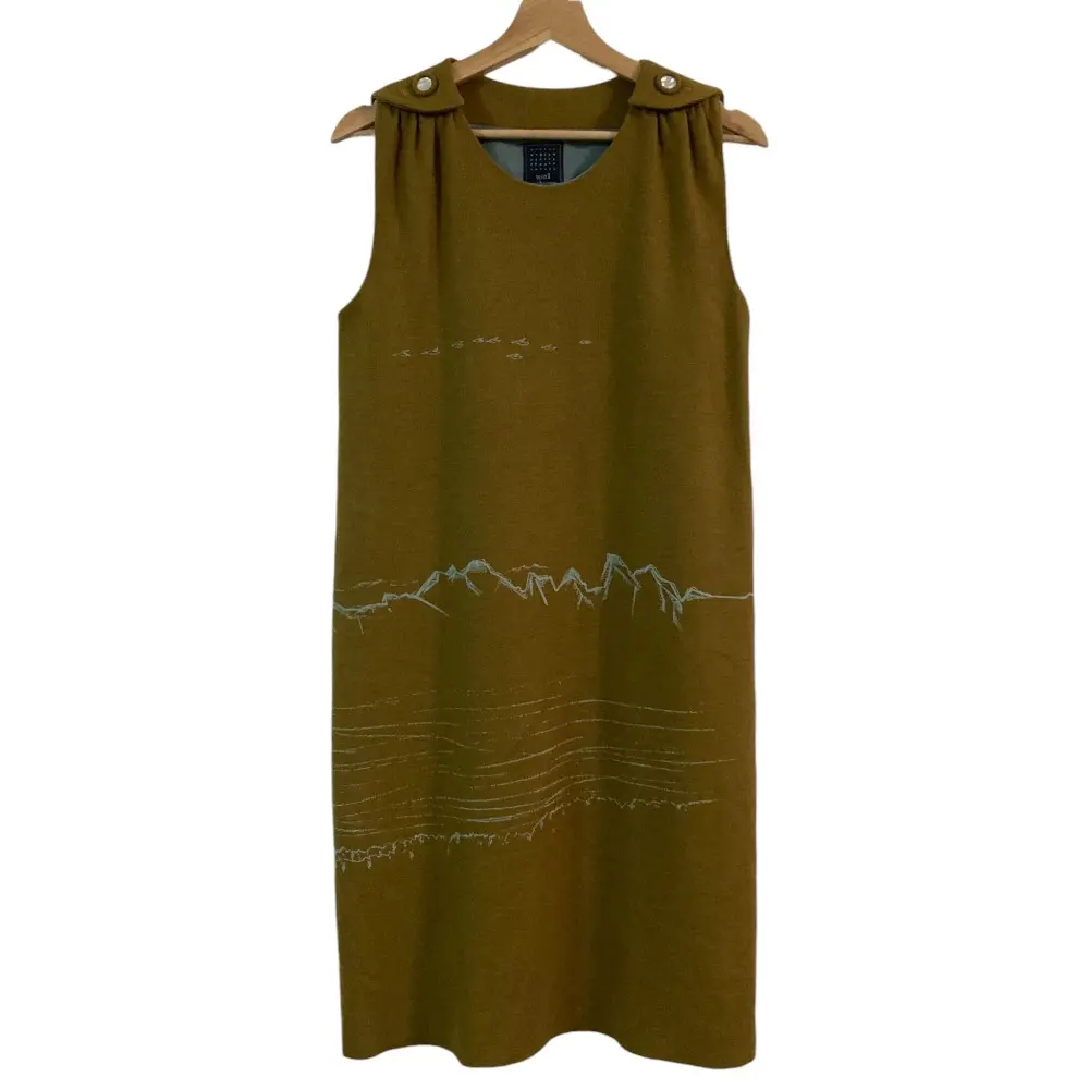 mina perhonen ミナペルホネン sierra ノースリーブワンピース サイズ38 カーキ