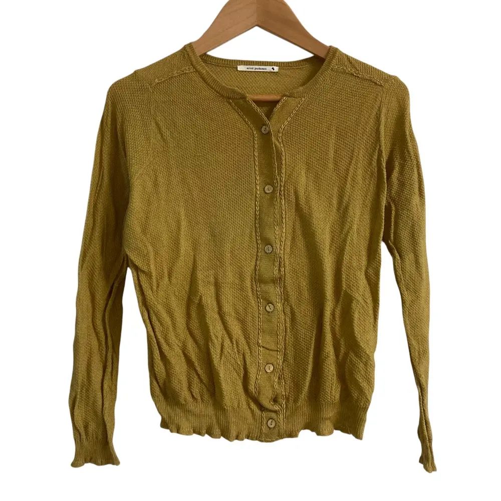 mina perhonen ミナペルホネン COO コットンシルク カーディガン サイズ36 マスタード