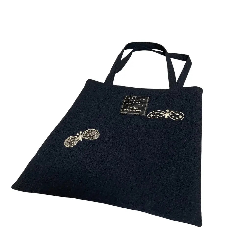 mina perhonen ミナペルホネン choucho ちょうちょ ミニバッグ ハンドバッグ ネイビー