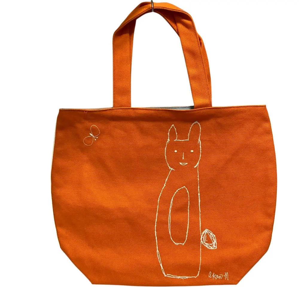 mina perhonen × BEAMS ミナペルホネン ビームス 40周年限定 別注 piyon キャンバス トートバッグ オレンジ