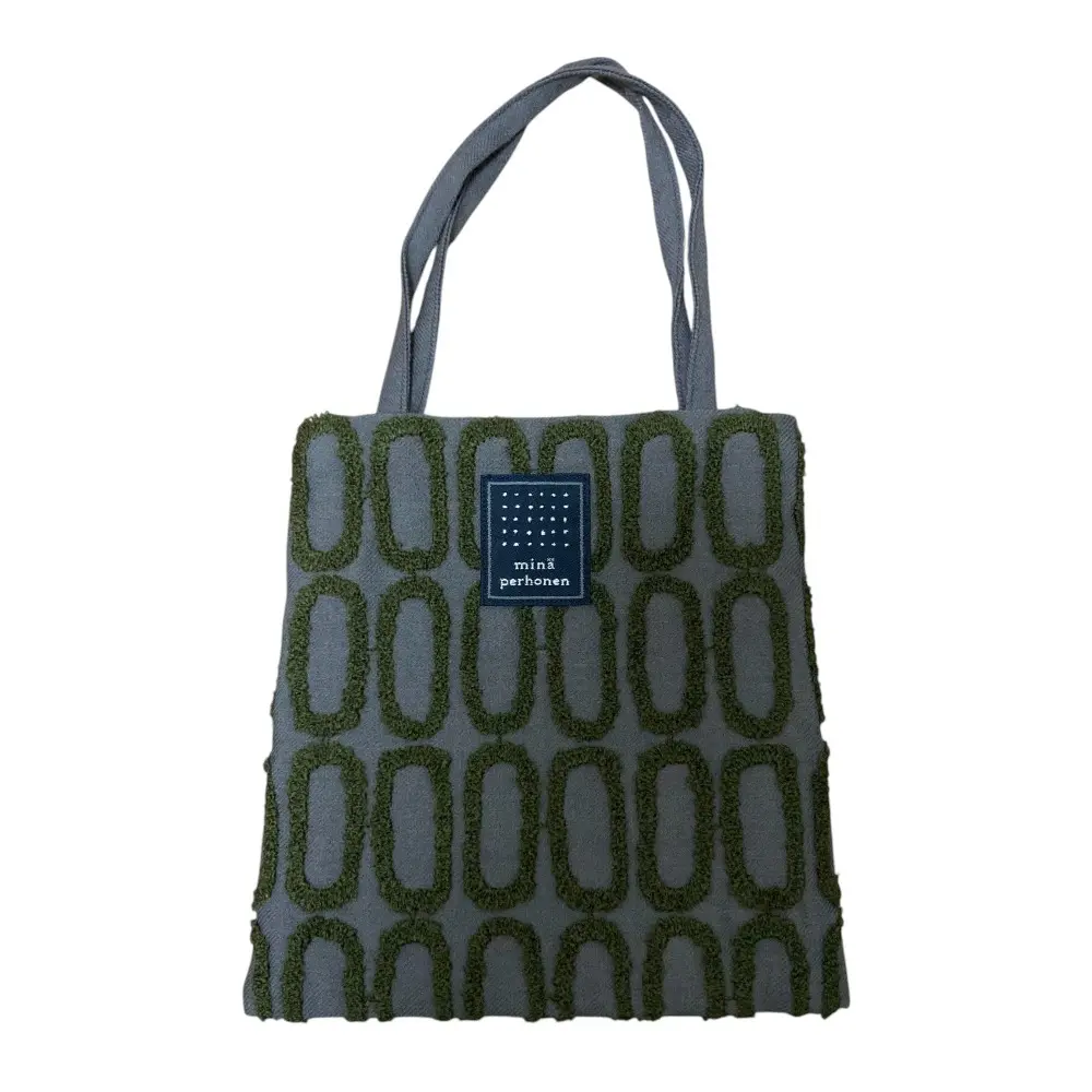 mina perhonen ミナペルホネン grass wndow ミニトートバッグ グレー×カーキ
